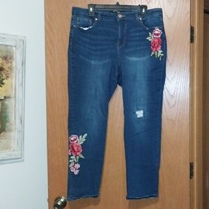 Embroidered Blue Jeans